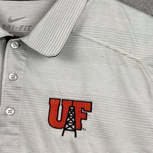 Nike Dri-Fit Striped UAF University Of Alaska Fairbank Polo Shirt Men's Large - Picture 3 of 12